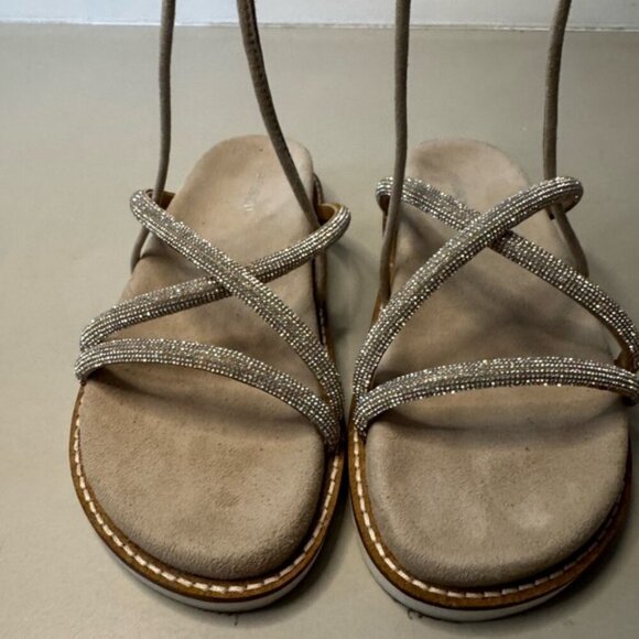 G Fusion Rhinestone Wrap Sandals - Size 7 | Italian-Made - Picture 2 of 14